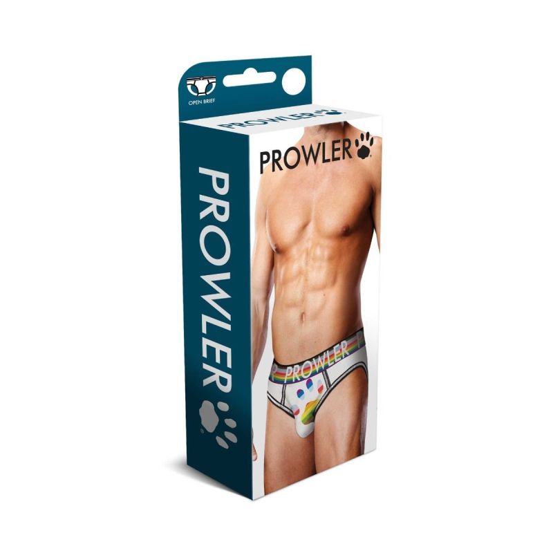 Prowler Oversized Paw Open Back Brief White > Clothes > Open Back Underwear