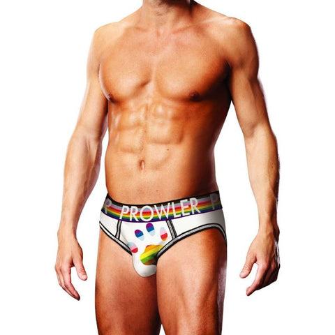 Prowler Oversized Paw Open Back Brief White for Comfort Open Back Underwear