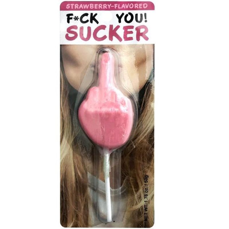 Fuck You Sucker Strawberry Flavored Lollipop - Edible Candy Default Title > Novelties > Candy & Edible Items