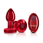 Cheeky Charms Red Vibrating Metal Butt Plug Small > Anal Range > Vibrating Butt Plugs