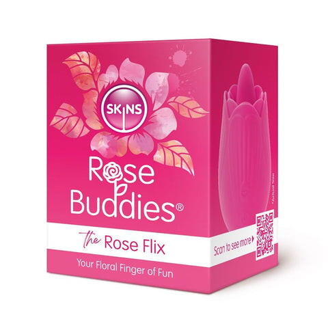 Skins Rose Buddies Rose Flix Clitoral Massager Pink Rose Stimulators