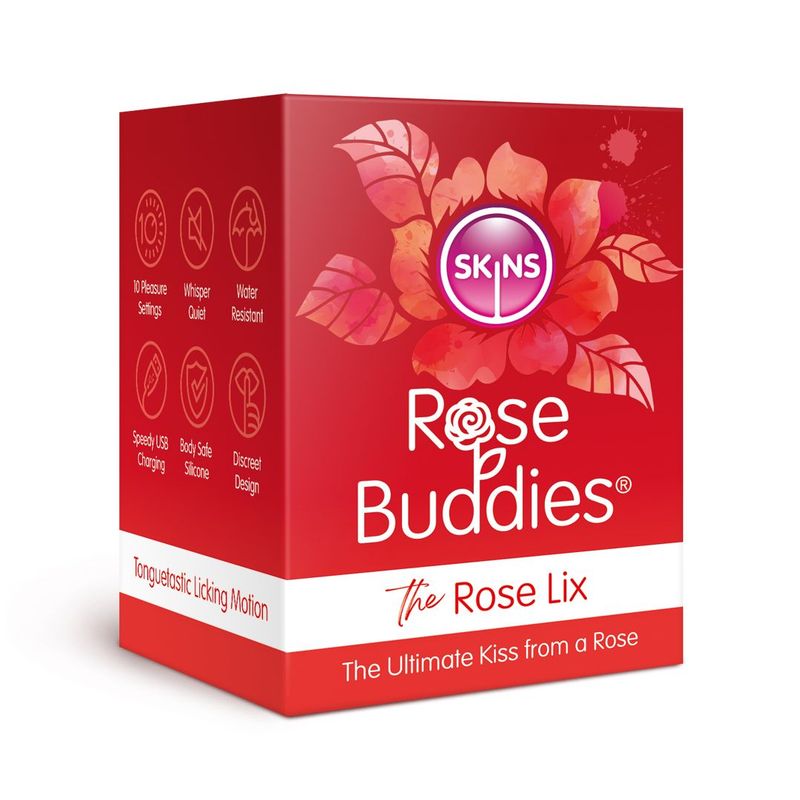 Skins Rose Buddies The Rose Flix Clitoral Massager Red Rose Stimulators