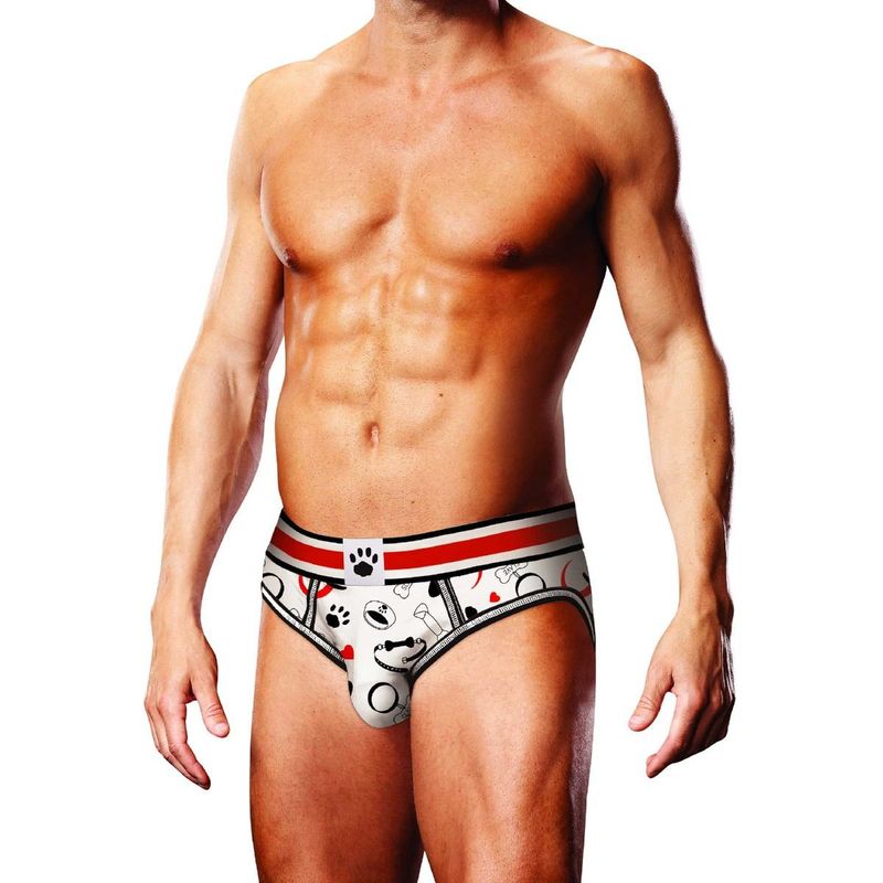 Prowler Puppy Print Open Brief Red Small > Clothes > Open Back Underwear