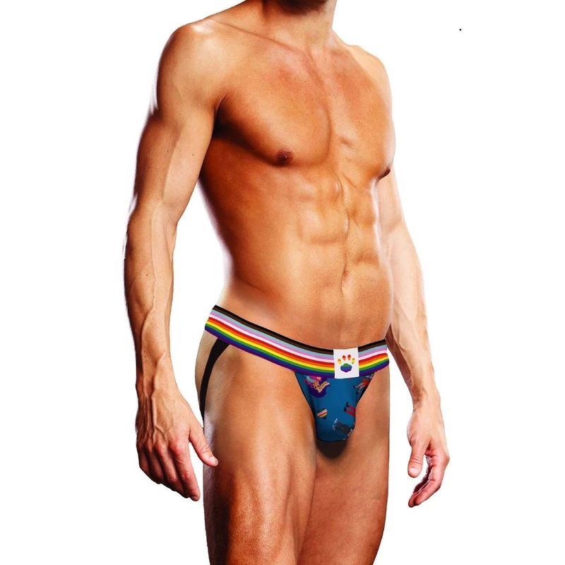 Prowler Pixel Art Gay Pride Collection Jock Blue Small > Clothes > Jockstraps