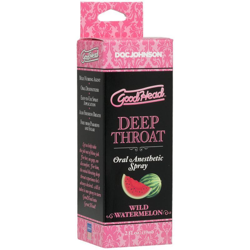 GoodHead Deep Throat Spray Wild Watermelon Adult Intimacy Aid > Lube > Oral Gels & Sprays