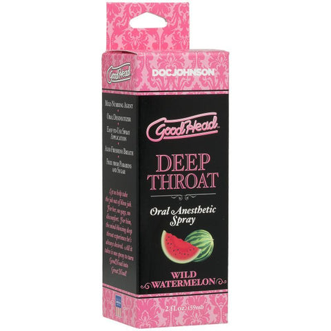 GoodHead Deep Throat Spray Wild Watermelon Adult Intimacy Aid > Lube > Oral Gels & Sprays