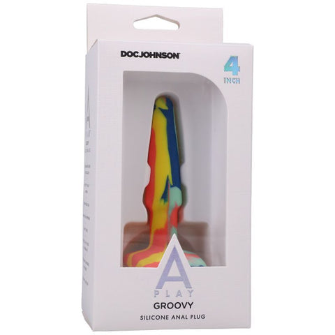 Groovy Silicone Anal Plug 4 Inch Sunrise Butt Plugs