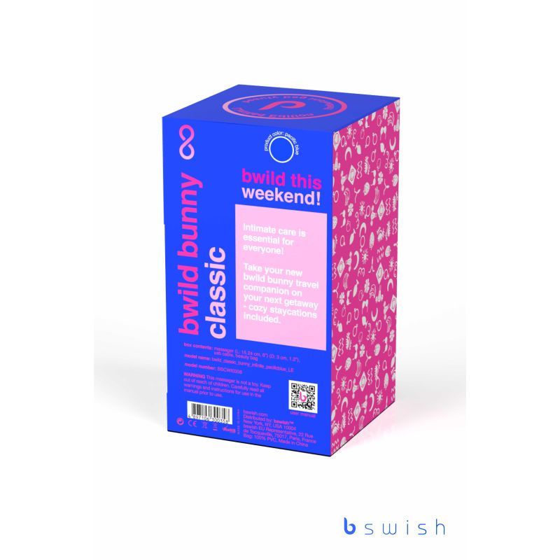 Bwild Bunny Classic Infinite Pacific Blue 6 Inch Rabbit Vibrator | 8 Modes > Vibrators > Ladies > Rabbit