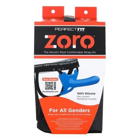 Zoro Strap-On 6.5 Inch Blue Silicone Adult Sex Toy STRAP-ONS
