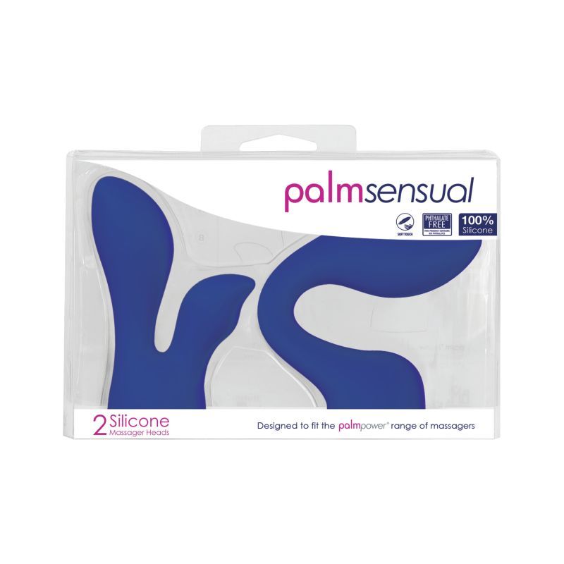 PalmSensual Massager Heads Blue For PalmPower Wand Electric Massager