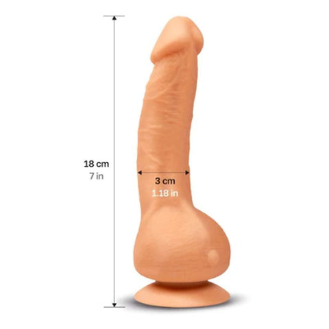 Greal MINI Flesh w Suction Cup 7 x 1.18 Inch Vibrator Dongs Realistic