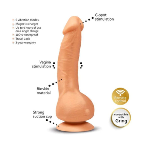 Greal MINI Flesh w Suction Cup 7 x 1.18 Inch Vibrator Dongs Realistic