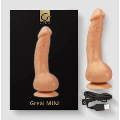 Greal MINI Flesh w Suction Cup 7 x 1.18 Inch Vibrator Dongs Realistic