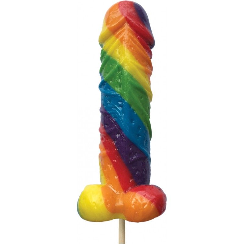 Rainbow Cocksicle – Multi-Fruit Flavored Pecker Shaped Lollipop > Novelties > Candy & Edible Items