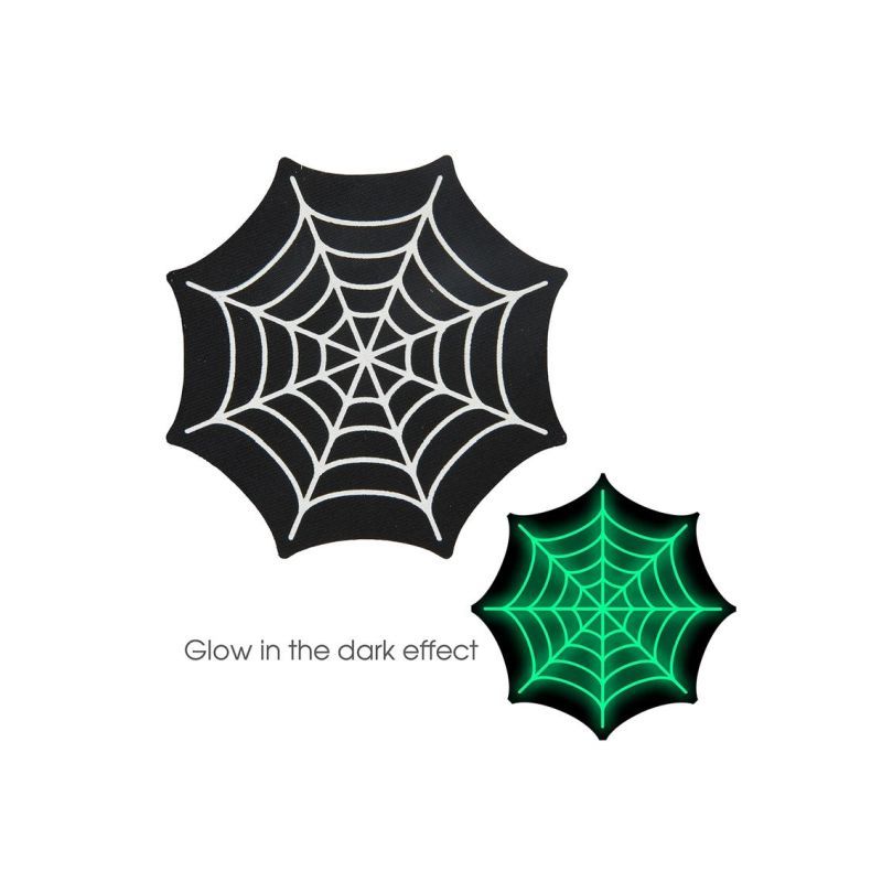 Peekaboos Glow in the Dark Spiderweb Self-Adhesive Pasties – Premium Fashion Pasties Default Title > Clothes > Pasties