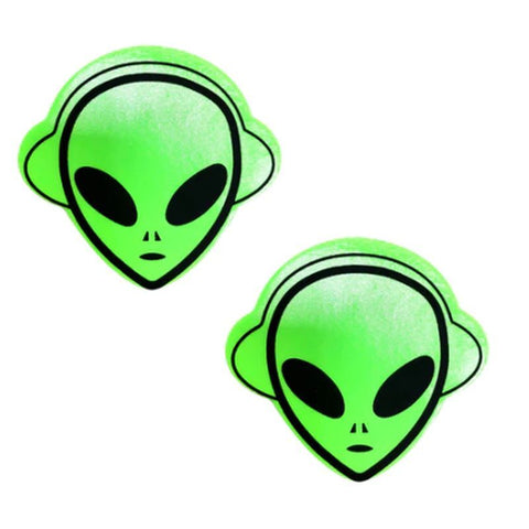 Neon Green Blacklight Alien Pasties for Raves and Parties Default Title > Clothes > Pasties