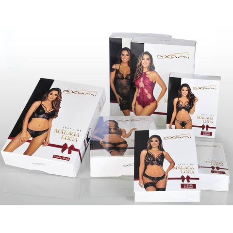 Black Lace Strappy G-String with Gold Rings Premium Quality Panties