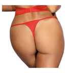 Microfiber and Lace G-String with Studs in Red > Clothes > Panties
