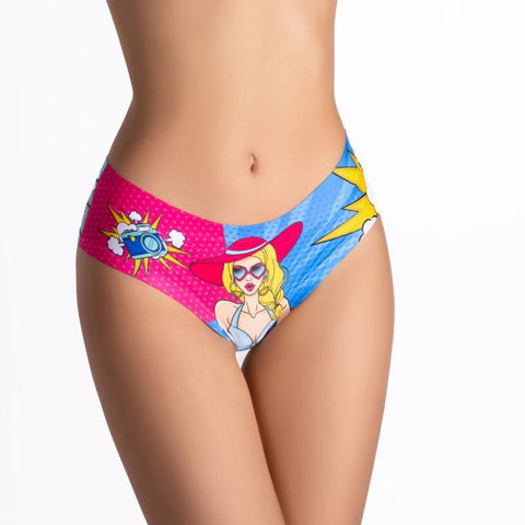 Comics Beach Girl Slip Lingerie Size S M L XL Medium Panties
