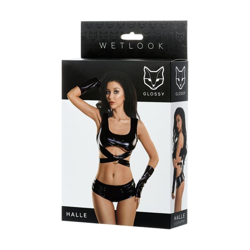 Glossy Wetlook 3 Pc Set Halle in Sizes S to L > Clothes > Womens Latex