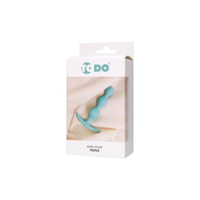 ToDo Triple Anal Plug (Teal) – Silicone Anal Plug 10.5 cm Butt Plugs