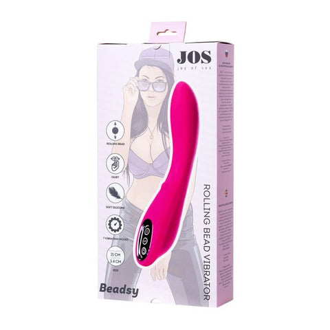 JOS Beadsy Rolling Bead Vibrator Hot Pink 10 Modes Vibrators - G Spot