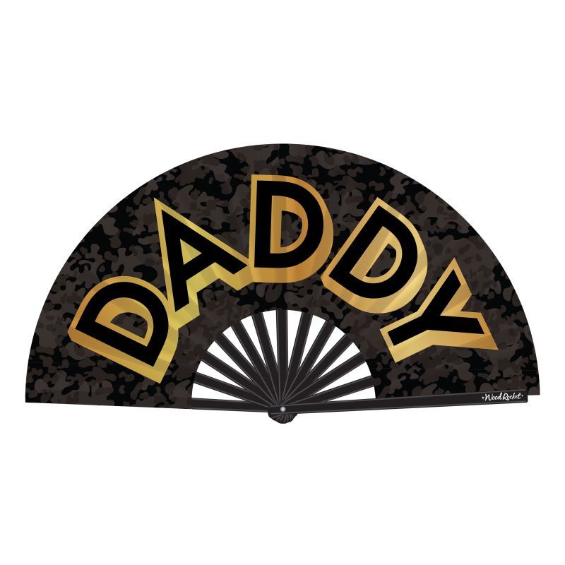 Daddy Folding Fan Adult Accessory Black > Clothes > Accessories