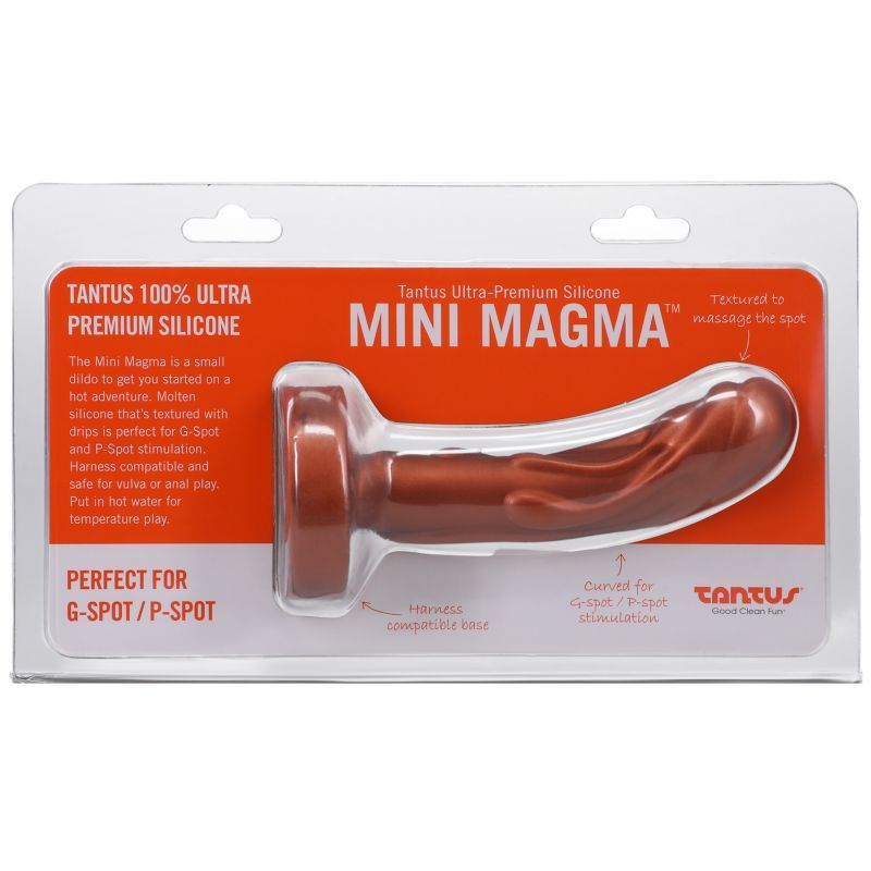 Mini Magma Copper 4.5 Inch Silicone Dildo – Textured Small G-Spot and P-Spot Stimulation Toy > Dildos > Neutral Dildos