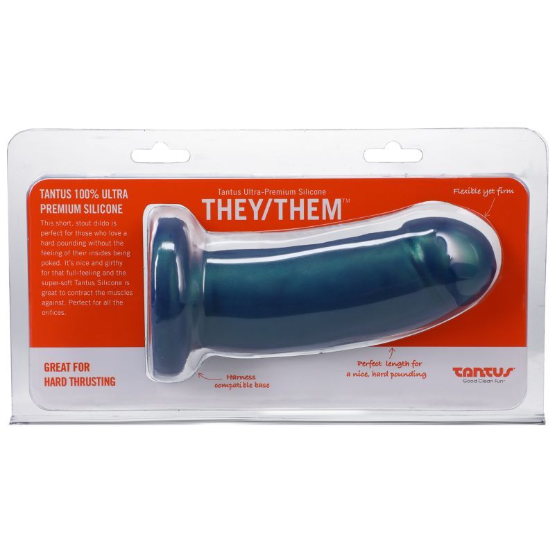 They Them Dildo Malachite - Soft Silicone Pleasure Tool Dongs Neutral