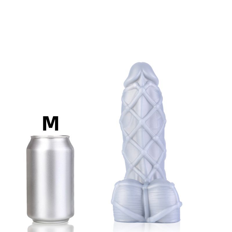 Fetishique Liquid Silicone Medium 8 Inch Vac-U-Lock Dildo with Textured Ridges and Bumps > Dildos > Realistic Dildos
