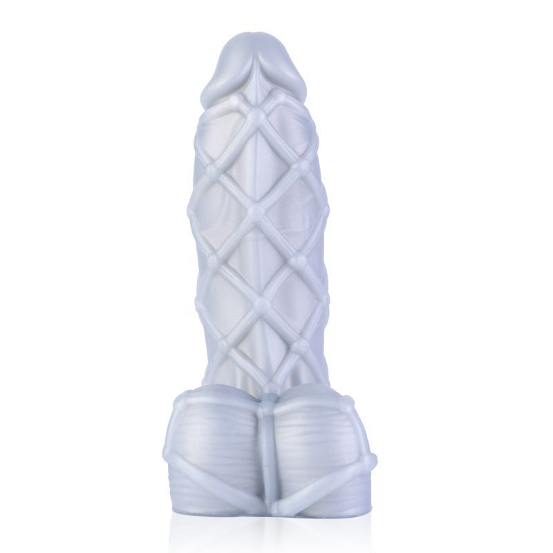 Fetishique Liquid Silicone Medium 8 Inch Vac-U-Lock Dildo with Textured Ridges and Bumps > Dildos > Realistic Dildos