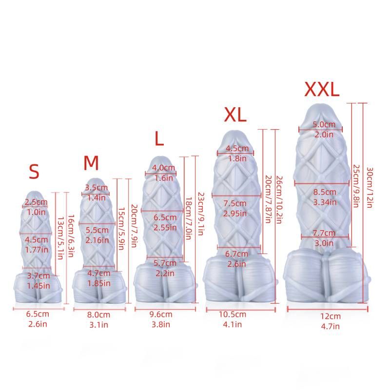 Fetishique Liquid Silicone Medium 8 Inch Vac-U-Lock Dildo with Textured Ridges and Bumps > Dildos > Realistic Dildos