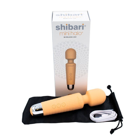 Shibari Mini Halo Wireless 20X Peach Massager 6 Inches Electric Massager