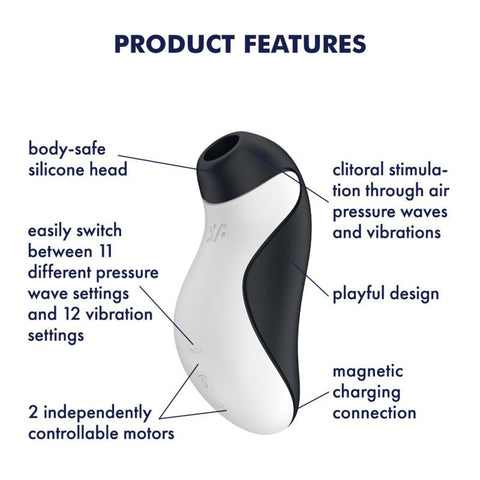 Satisfyer Orca Double Air Pulse Clitoral Vibrator With Vibration STIMULATORS