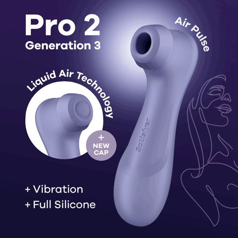 Satisfyer Pro 2 Gen 3 Clitoral Stimulator in Lilac > Sex Toys For Ladies > Air Pulsation