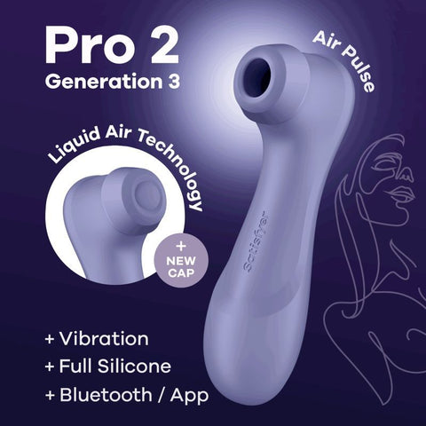 Satisfyer Pro 2 Gen 3 App Control Clitoral Stimulator Lilac > Sex Toys For Ladies > Air Pulsation