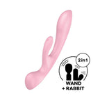 Satisfyer Triple Oh Luxury Versatile Rechargeable Vibrator Pink > Vibrators > Ladies > Rabbit