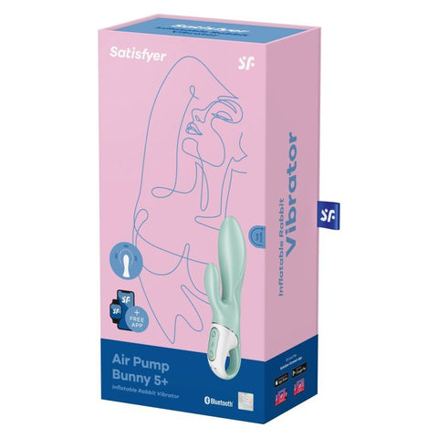 Satisfyer Air Pump Bunny 5+ Mint Rabbit Vibrator 15mm Tip VIBRATORS-RABBIT