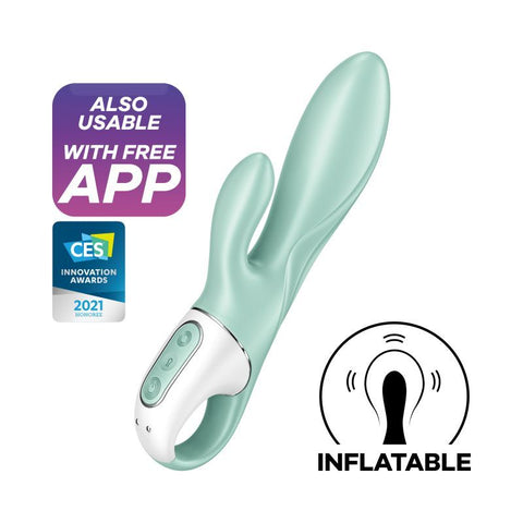 Satisfyer Air Pump Bunny 5+ Mint Rabbit Vibrator 15mm Tip VIBRATORS-RABBIT