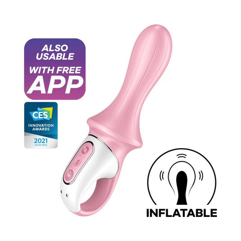 Satisfyer Air Pump Booty 5+ Red Inflatable Anal Vibrator > Anal Range > Butt Plugs
