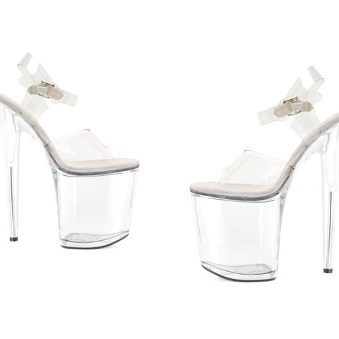 Clear Platform Sandal 8 Inch for Glamorous Footwear 7 Heels