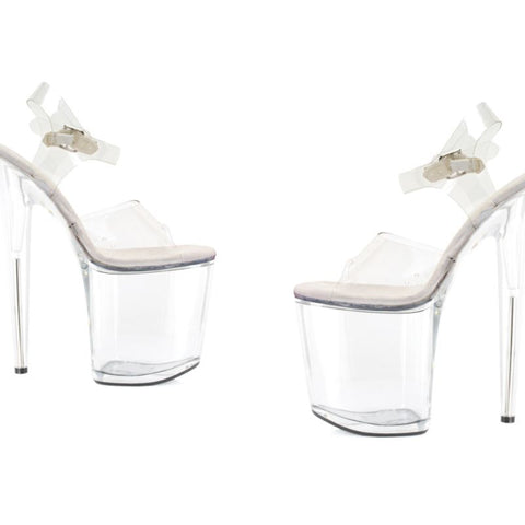 Clear Platform Sandal 8 Inch for Glamorous Footwear 8 Heels