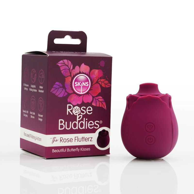 Skins Rose Buddies The Rose Flutters Rechargeable 130g Clitoral Vibrator Secondary image
