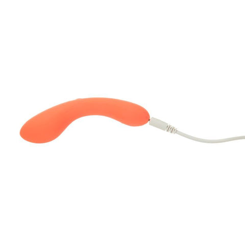The Mini Swan Wand Glow Orange 12cm Waterproof Silicone Vibrators - G Spot