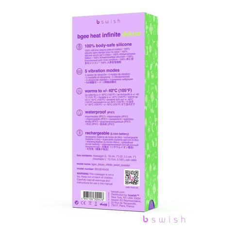 Bgee Heat Infinite Deluxe Sweet Lavender 5 Modes 40cm Vibrators