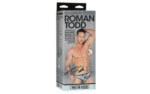 Roman Todd 8in Ultraskyn Cock with Suction Cup Vanilla Dongs Celebrity