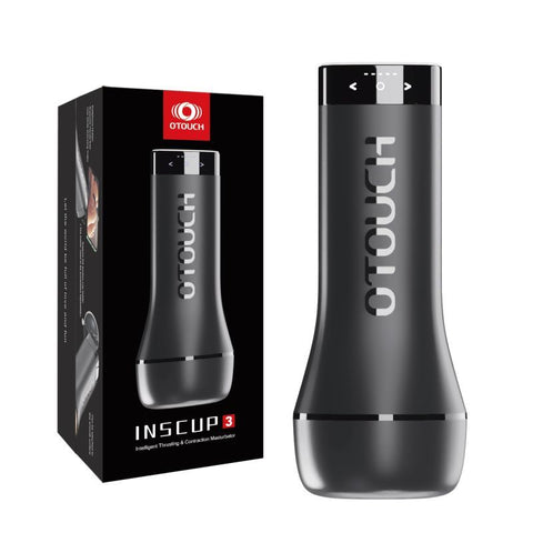 Inscup 3 (Black) – Automatic Masturbator With Thrusting and 360° Circular Contraction Functions Strokers - Premium