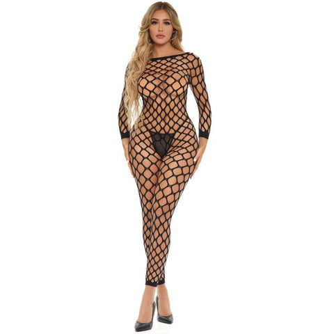 Swipe Right Crotchless Bodystocking (Black) – One Size Bodystocking Black One Size > Clothes > Bodies and Playsuits