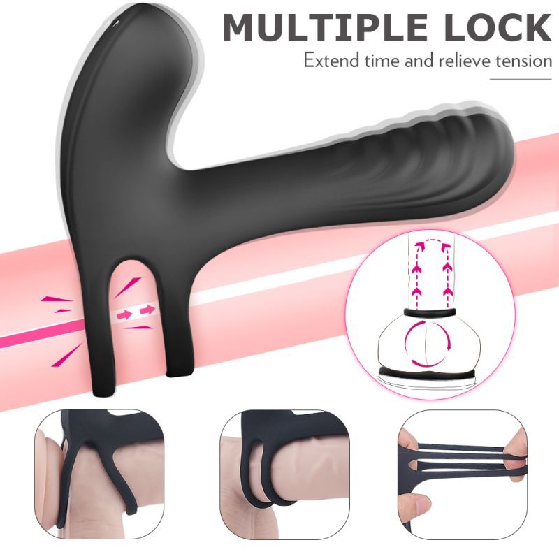 Frank Remote Control Vibrating Penis Shaft and Clitoral Stimulator – Premium Remote-Controlled Penis Enhancer SLEEVES