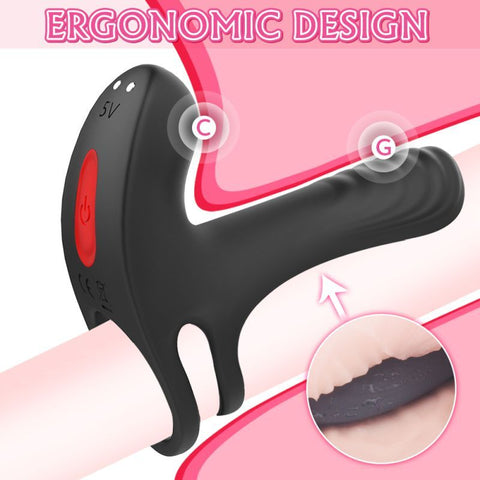 Frank Remote Control Vibrating Penis Shaft and Clitoral Stimulator – Premium Remote-Controlled Penis Enhancer SLEEVES
